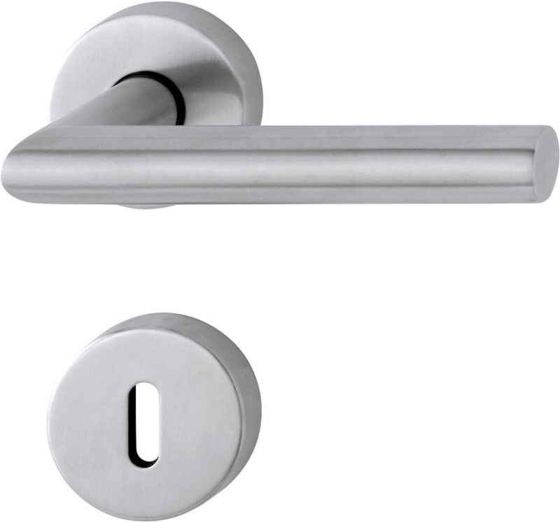 CMI Rosetten-Garnitur Winkel-Form Edelstahl matt 38 mm-42 mm